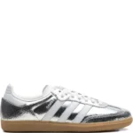 Adidas Samba OG Silver Metallic Cracked Leather