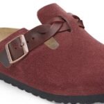 Birkenstock Red Boston Suede Clogs - Image 5