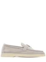 Loro Piana Summer Charms Walk Loafer Suede Pearl Grey