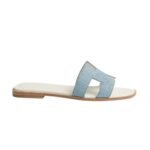 Hermes Oran sandal Bleu Clair