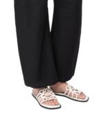 Loewe Petal Anagram slide white in soft calfskin - Image 5