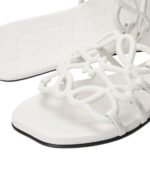 Loewe Petal Anagram slide white in soft calfskin - Image 4