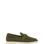 Loro Piana Summer Charms Walk Loafer Suede Ribbon Green