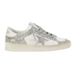 Golden Goose Baskets Stardan Cuir – Blanc Glitter
