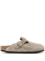 Birkenstock Boston Soft Footbed Suede Taupe (Narrow Fit)