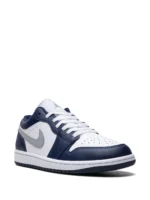 Jordan 1 Low Midnight Navy Wolf Grey - Image 2