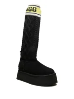 UGG Classic Sweater Letter Boot Black - Image 2