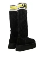 UGG Classic Sweater Letter Boot Black - Image 3