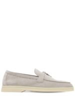 Loro Piana Summer Charms Walk Loafer Suede Pearl Grey