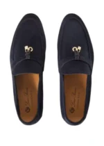 Loro Piana Summer Charms Walk Loafer Suede Ocean Heart - Image 4