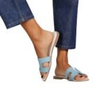 Hermes Oran sandal Bleu Clair - Image 5