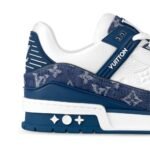 Louis Vuitton LV Trainer Monogram Denim White Blue - Image 5