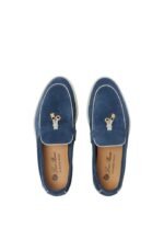 Loro Piana Summer Charms Walk Loafer Suede Ocean Heart - Image 4