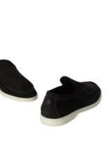 Loro Piana Summer Walk Loafer Suede Black - Image 5