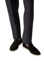 Loro Piana Summer Walk Loafer Suede Black - Image 6
