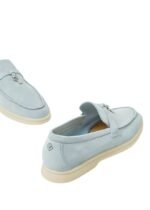 Loro Piana Summer Charms Walk Loafer Suede Spring Waterfall Melange - Image 5