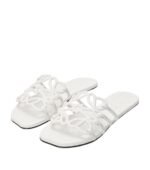 Loewe Petal Anagram slide white in soft calfskin - Image 2
