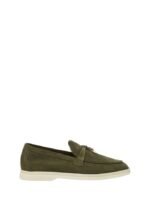 Loro Piana Summer Charms Walk Loafer Suede Ribbon Green