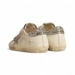 Golden Goose Old School ith silver glitter star and ice-gray suede tongue - Image 3