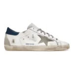 Golden Goose Super-Star White Royal Blue Grey Suede Patch