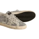 Golden Goose Super-Star Super-Star in silver glitter with ice-gray suede star(Women's) - Image 2