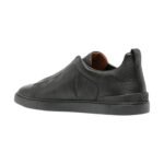 Zegna Triple Stitch Sneakers Black - Image 4