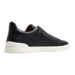 Zegna Navy Blue Deerskin Triple Stitch - Image 3