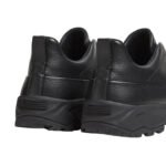 Zegna - Triple Stitch Monte Grained Calf Leather Black Slip On Sneakers - Image 3
