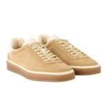 Loro Piana Tennis lace-up Suede Sneakers Neutrals - Image 2