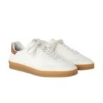 Loro Piana Tennis lace-up Suede Sneakers white - Image 2