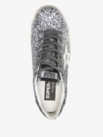 Golden Goose Super Star trainers with glitter upper and silver metallic leather star - Image 4